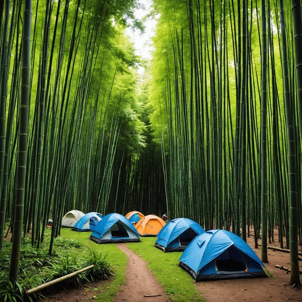 Comment organiser un camping pour une expédition de randonnée en forêt de bambous?